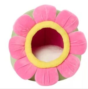 Plush Pink Flower Pet Hideaway